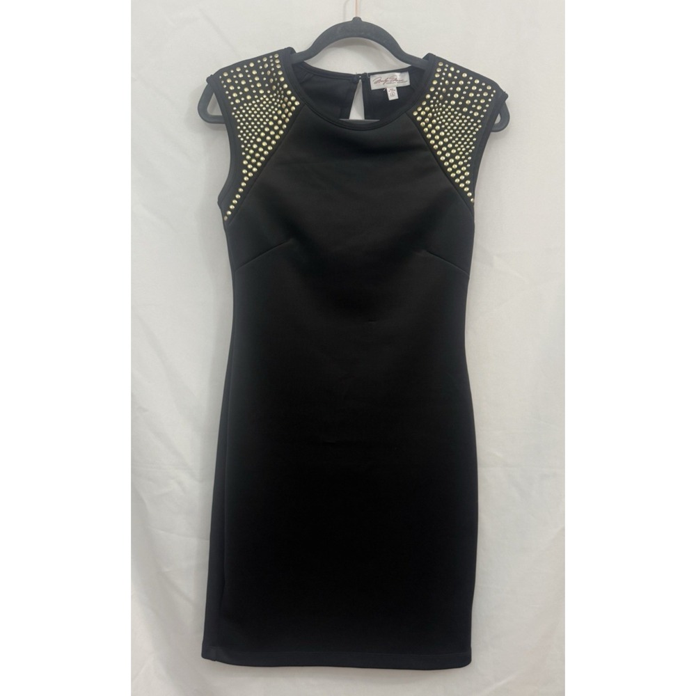 Marilyn Monroe Walk Of Fame Pencil Dress Womens Size Small Black Gold Studded